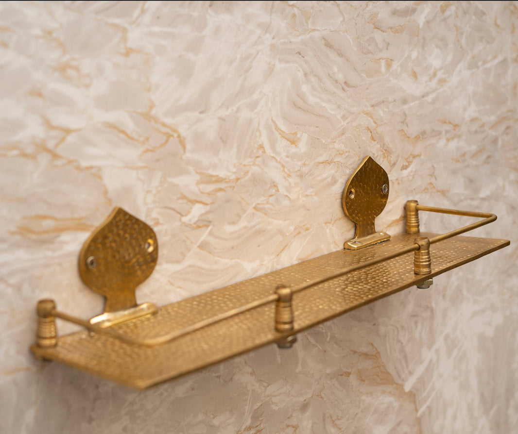 Unlacquered Brass Shelf