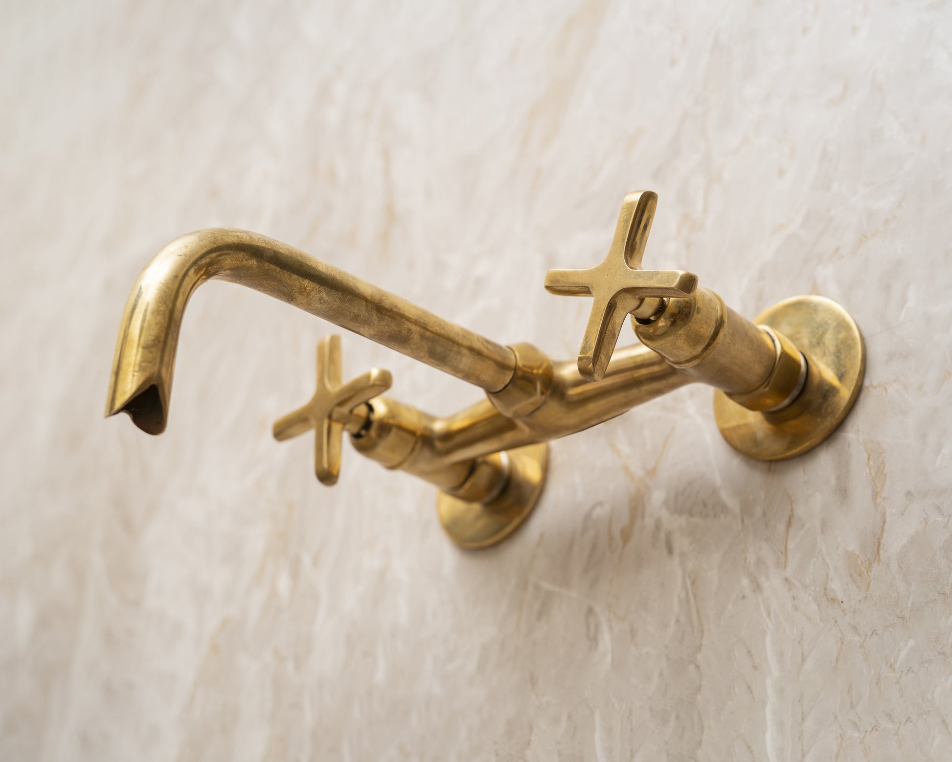 Unlacquered Brass Bathroom wall mounted Tub Filler Faucet