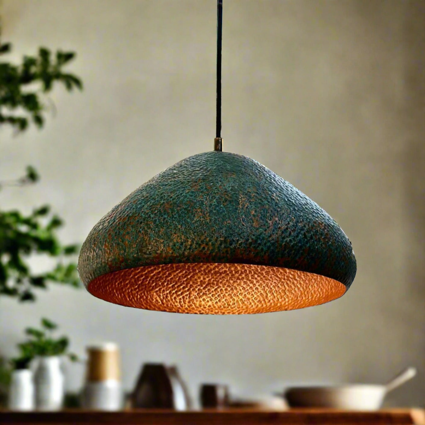 copper pendant light- Zayian