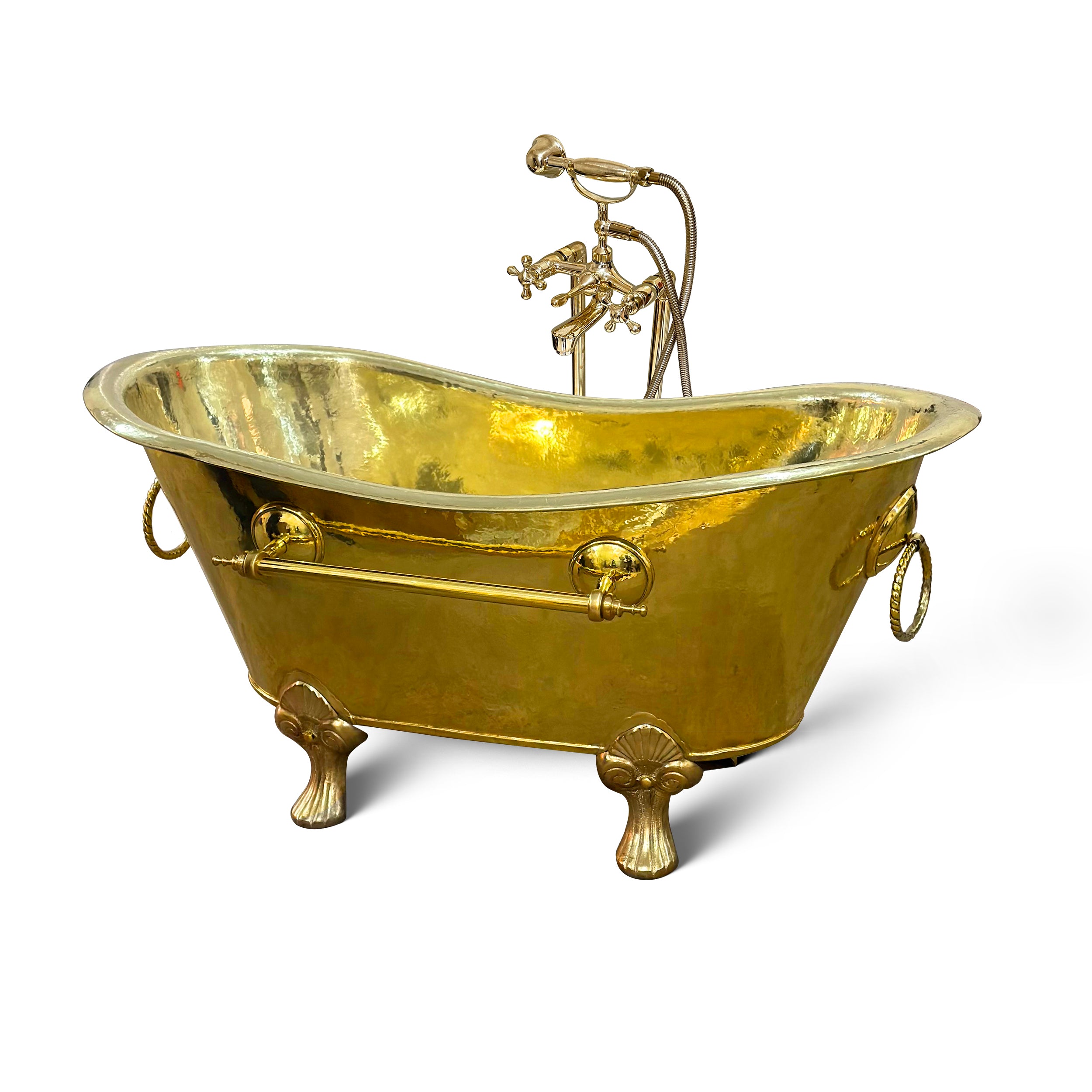 Solid Brass Bathtub , Brass Bathtub Clawfoot - Zayian