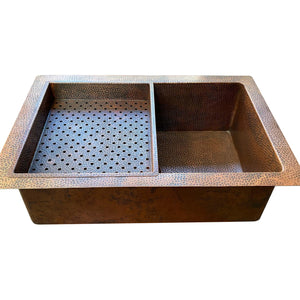 single bowl copper kitchen sink