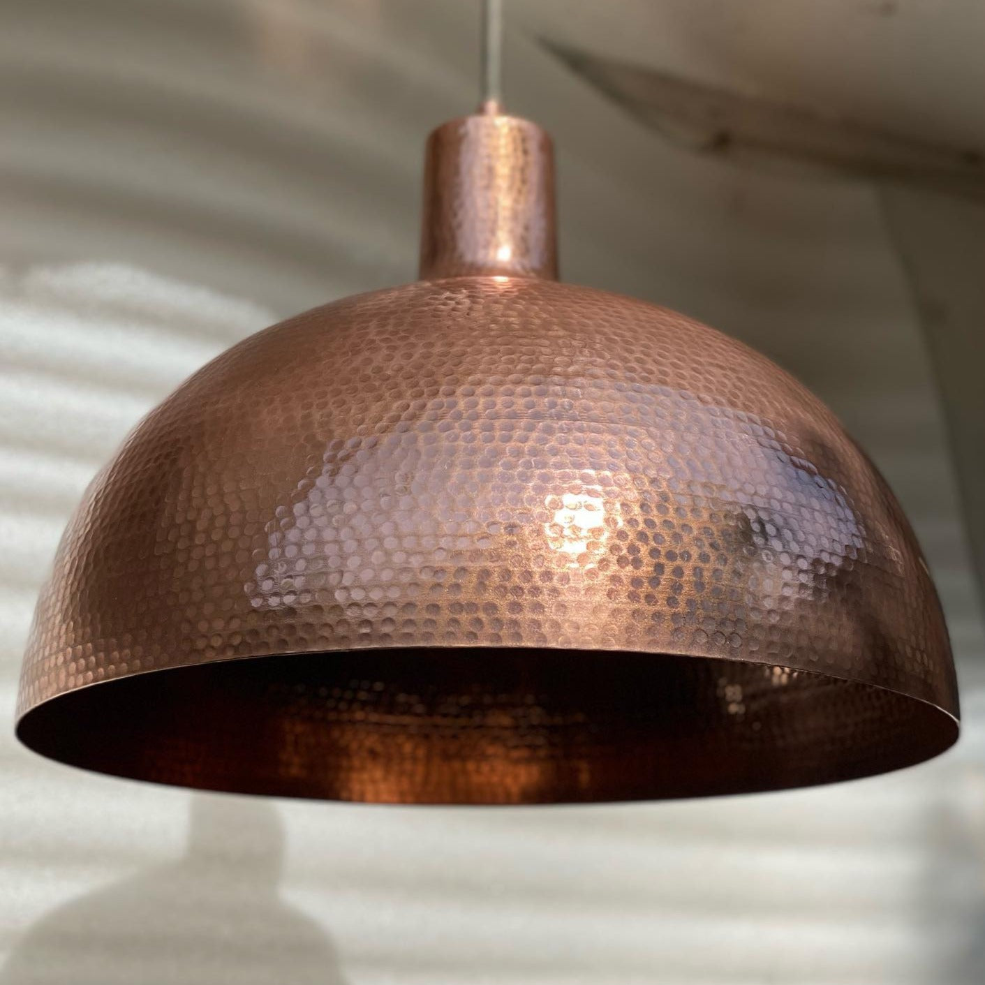 copper hanging light