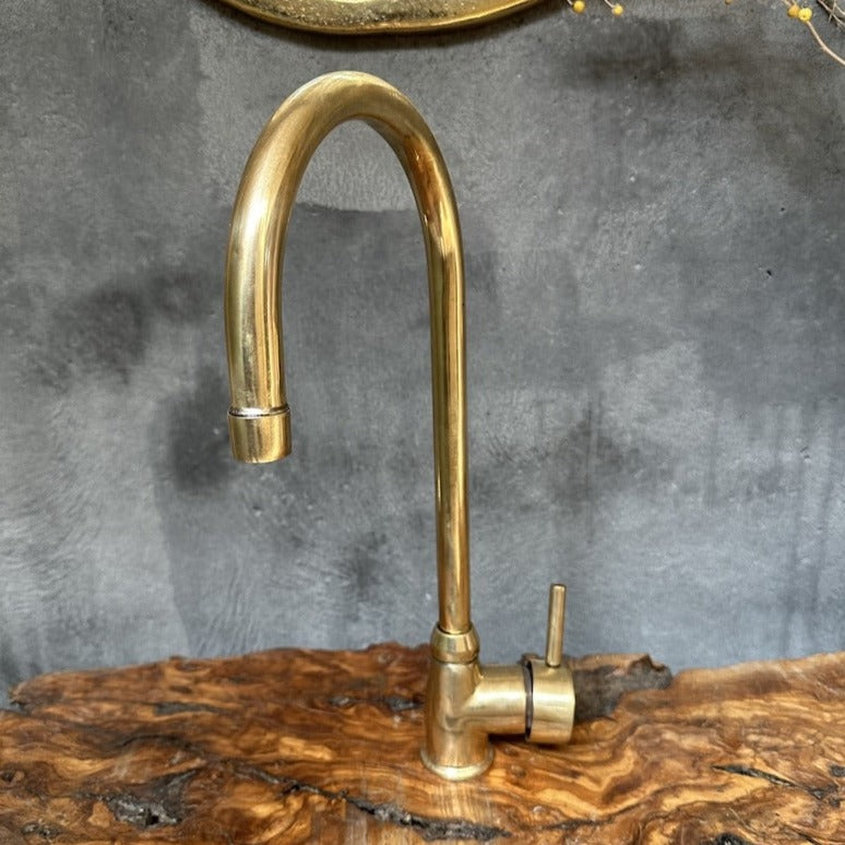 Unlacquered Brass Bathroom Faucet