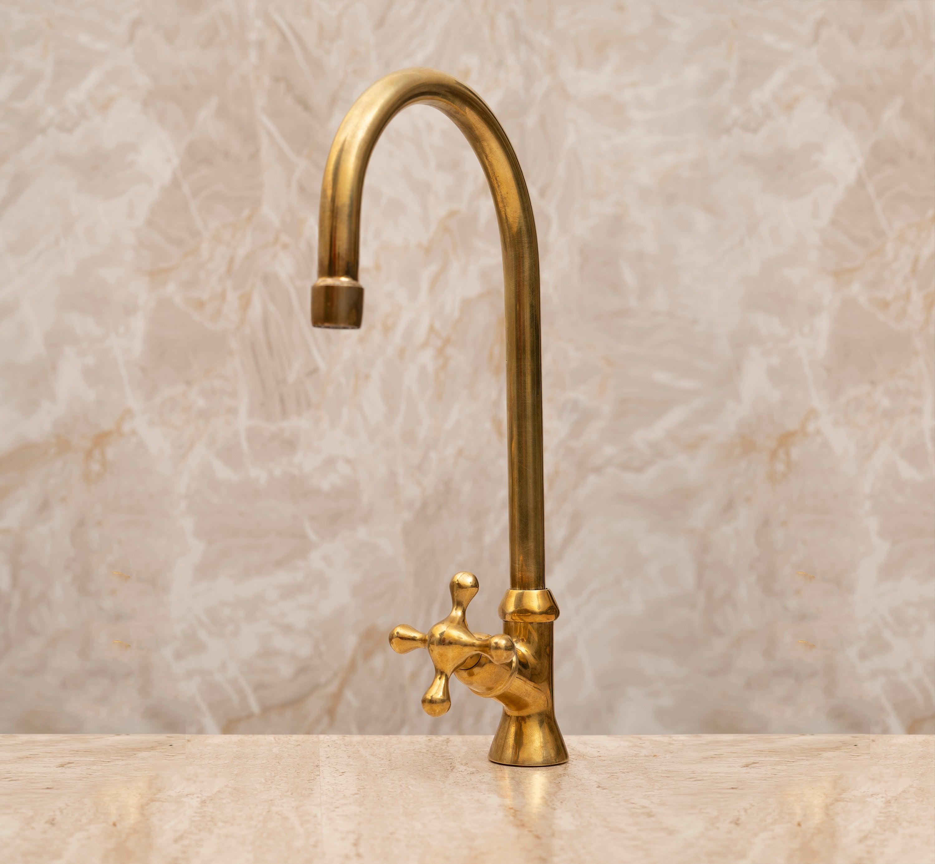 Unlacquered Brass cold water faucet