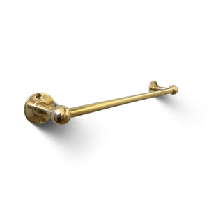Unlacquered solid Brass Towel Rail Holder - Zayian