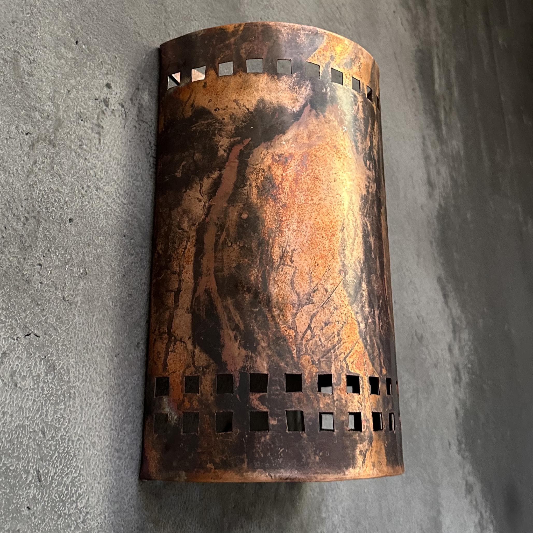 Half Round Wall Sconce Lamp, Copper Outdoor Wall Light Fixtures