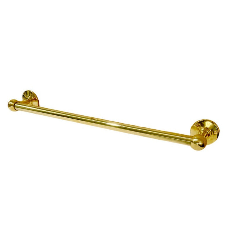 unlacquered brass towel holder