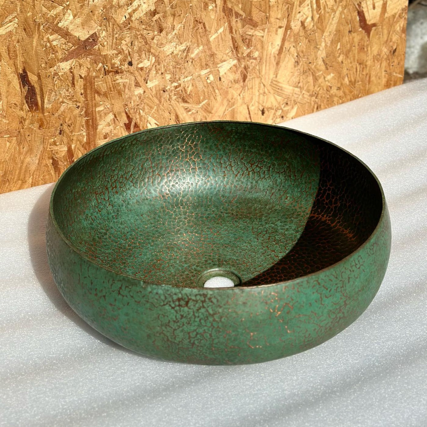 Green Washbasin - Oxidized Copper Bathroom Sink