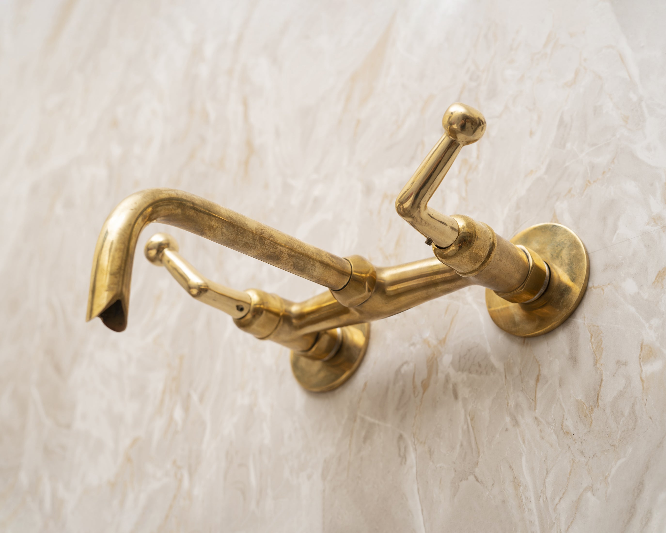 Unlacquered Brass Wall Mounted Faucet