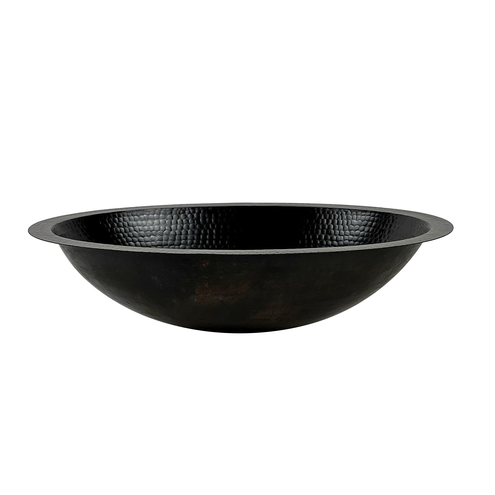 Black Hammered Copper Vessel Sink - Oval Shaped Vessel Sink - zya - Zayian