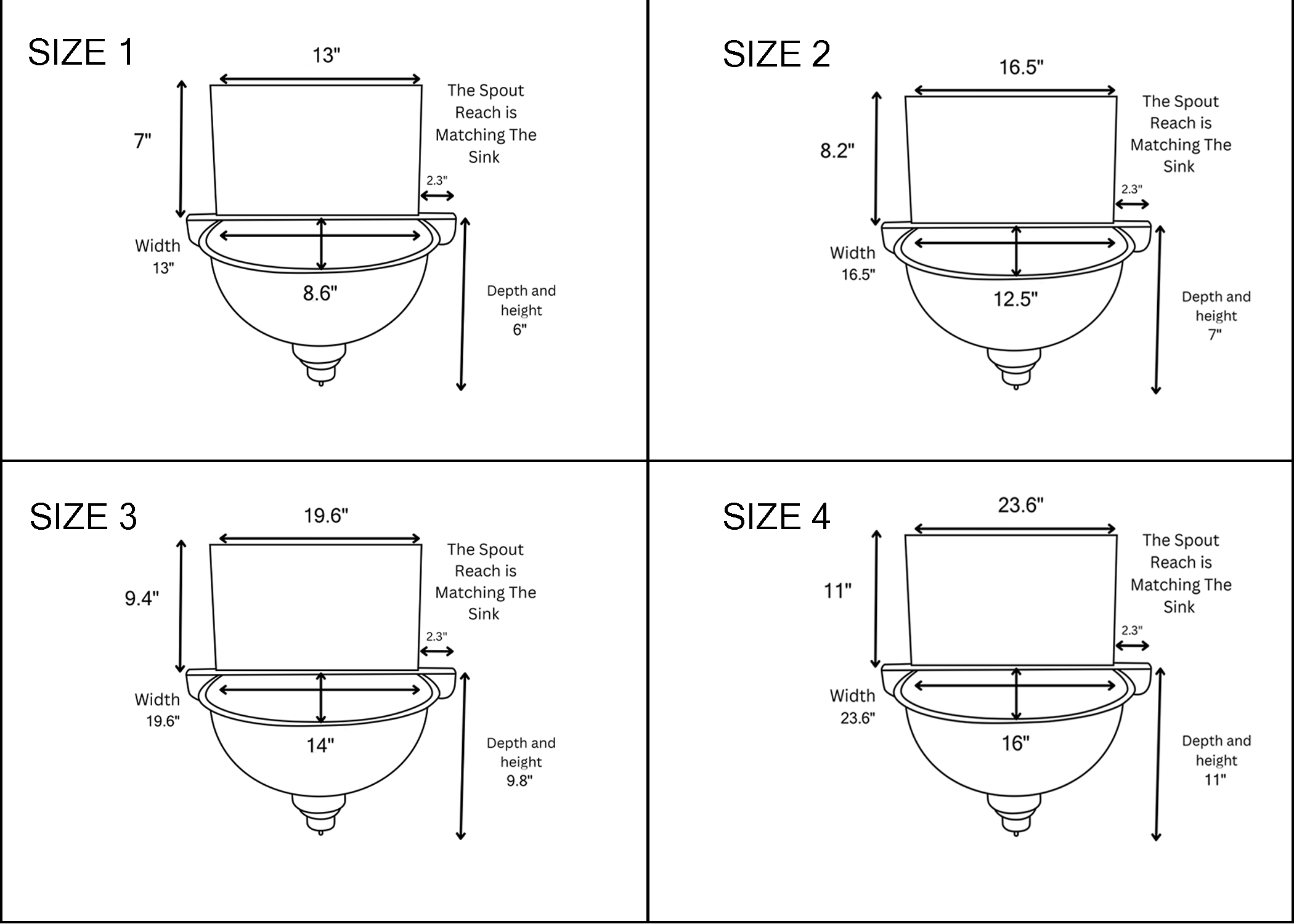 Rustic Copper Wall Mount Vessel Sink Bathroom - Zayian