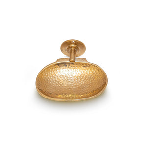 Hammered Brass Wall Mounted Soap Dish - Zayian