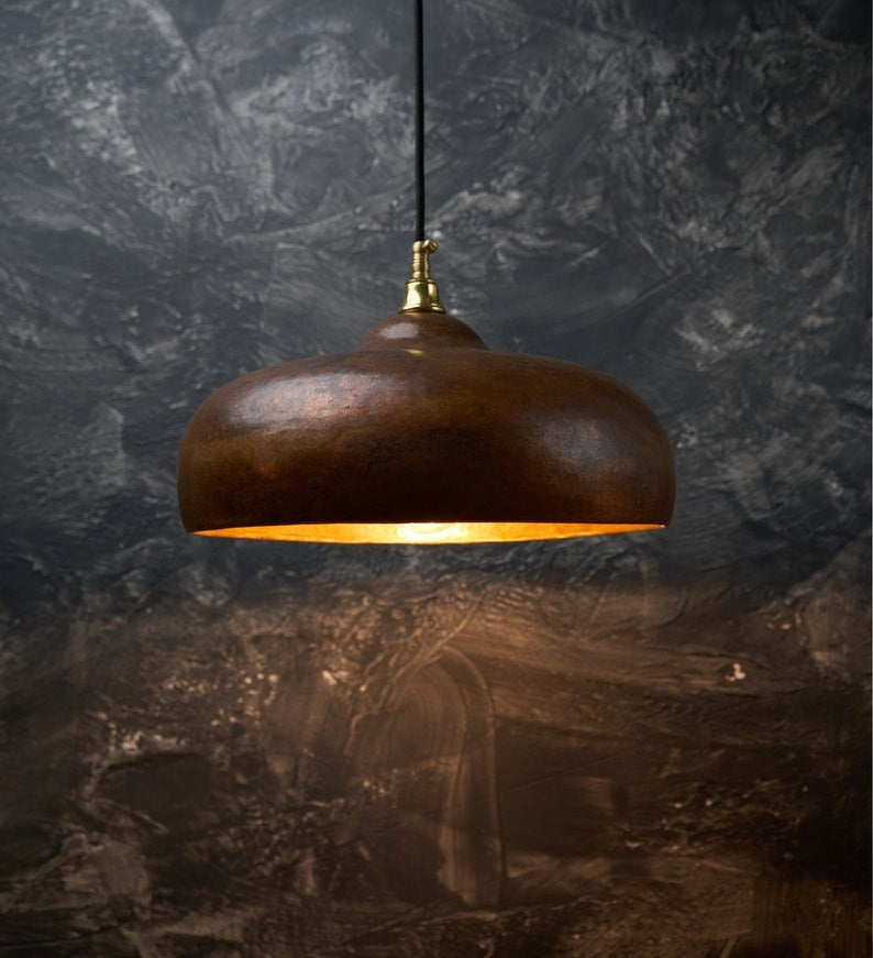 copper pendant light