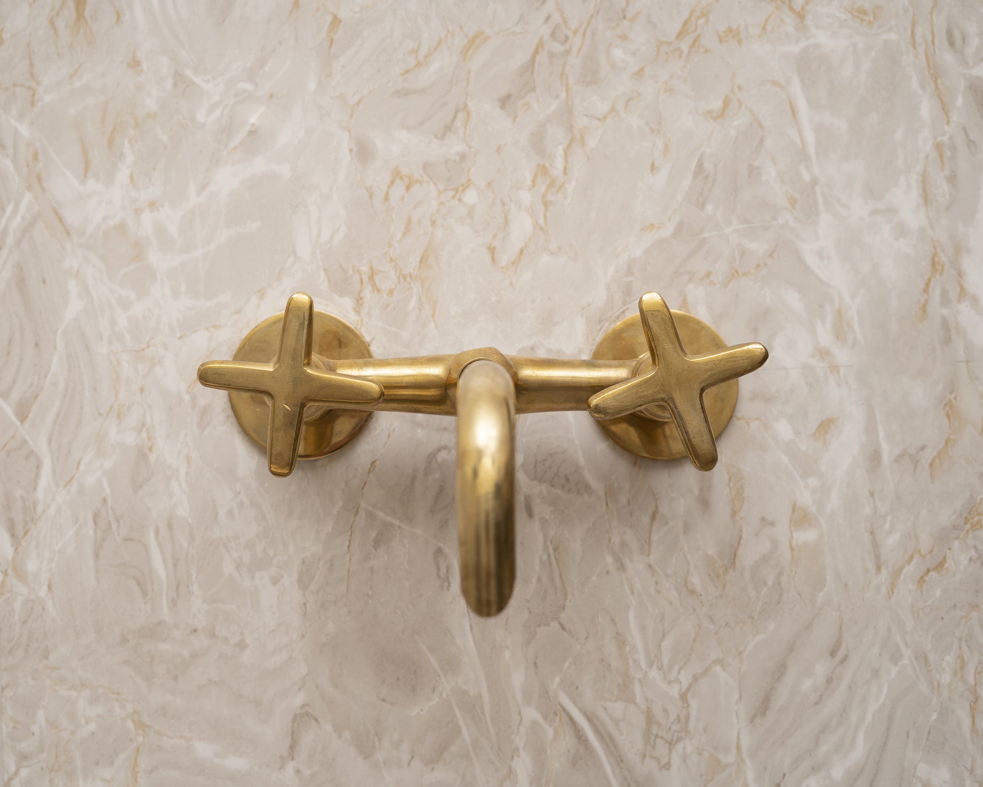 Unlacquered Brass Bathroom Tub Filler Faucet - Zayian