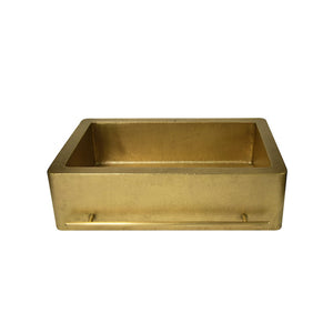 apron front brass kitchen sink