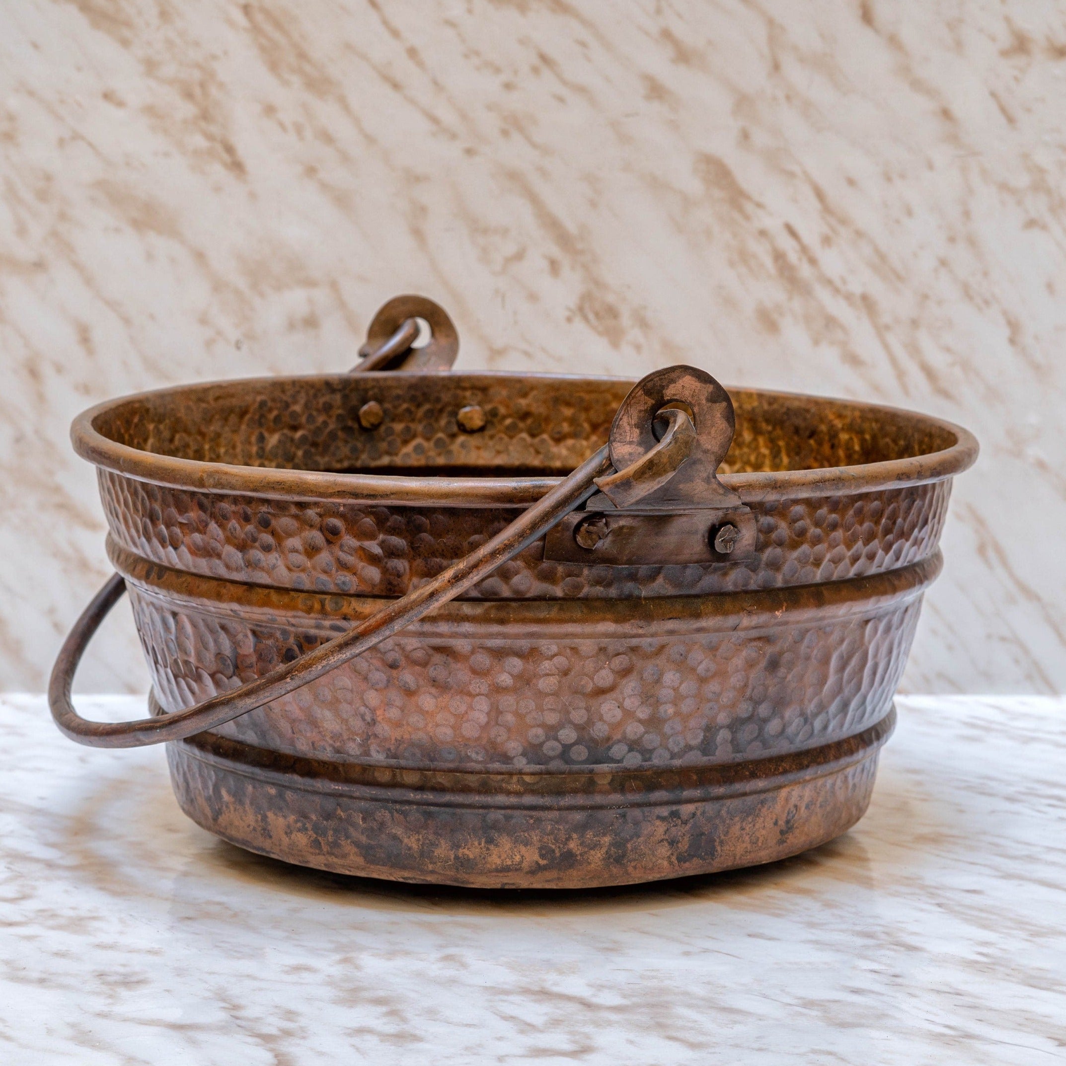 Artisanal Hammered Copper Vessel Sink Zayian 