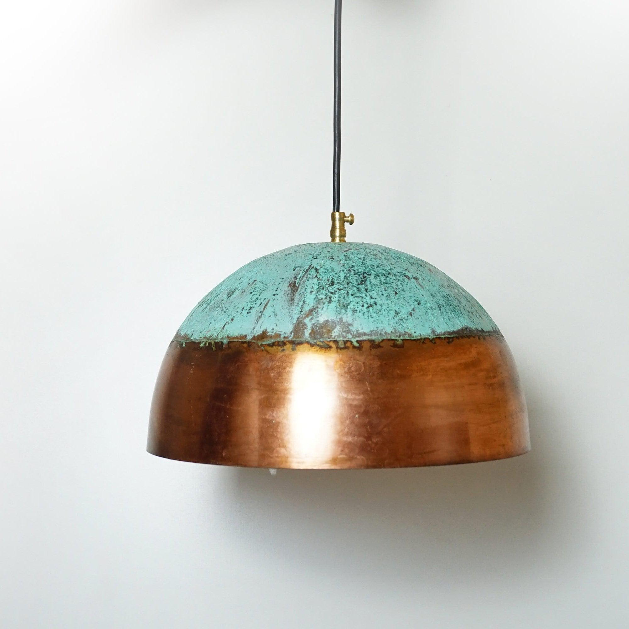 Verdigris Copper Farmhouse Kitchen Island Pendant Light Zayian