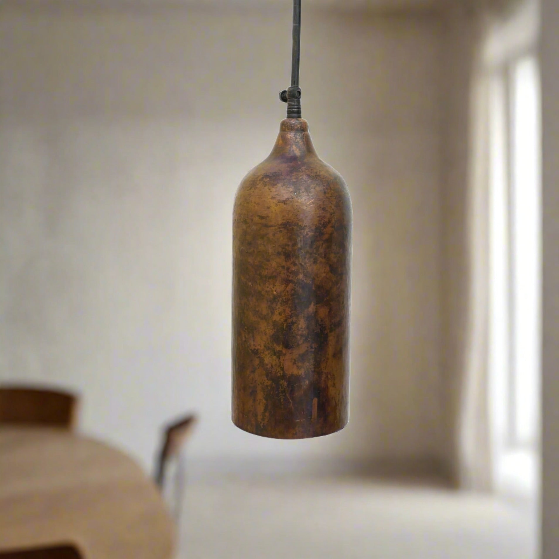 Antique Copper Farmhouse Pendant Light Zayian