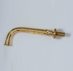 Unlacquered Brass Wall Mount Bathroom Faucet with Double Lever Handle and Rough-in Valve Zayian