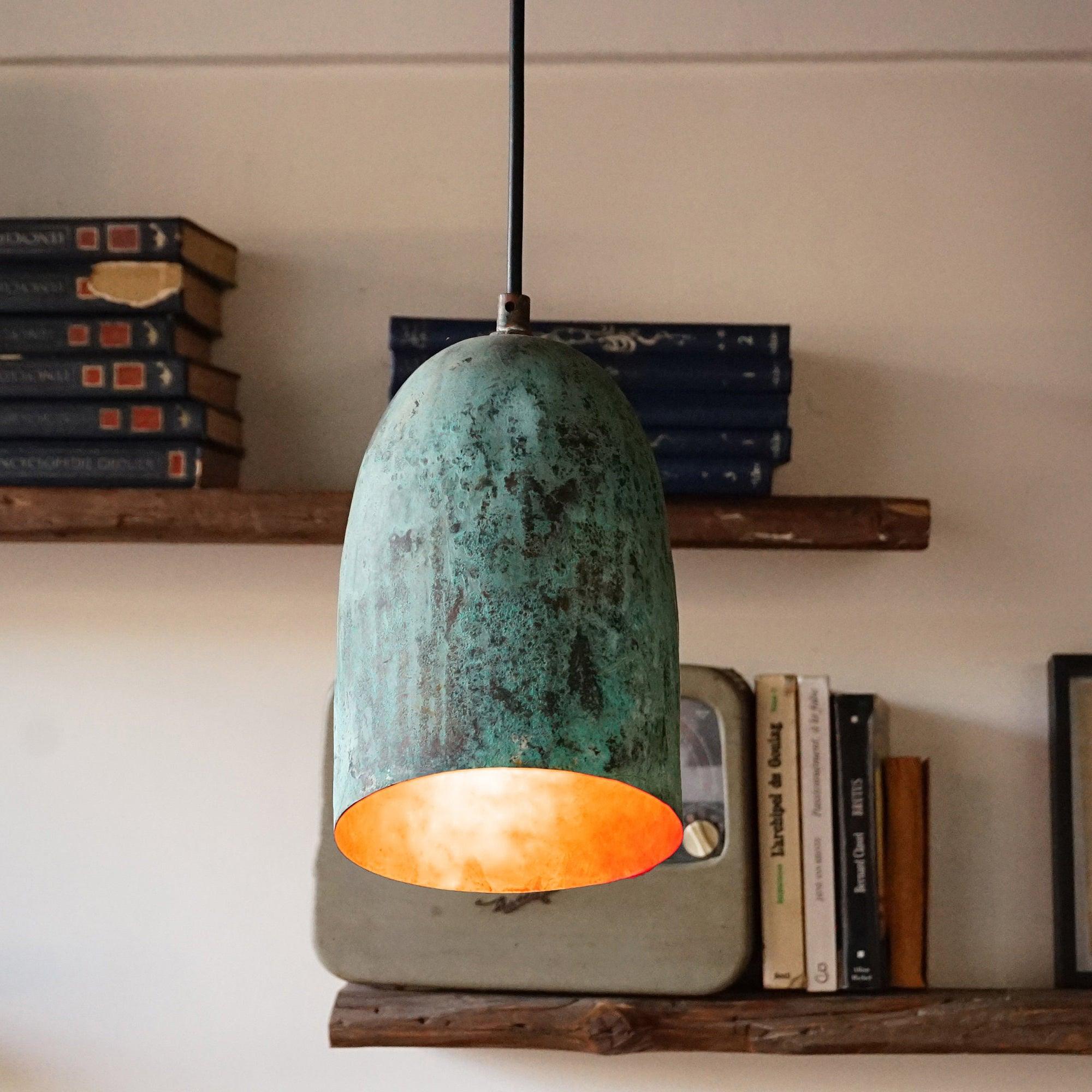 Verdigris Patina Copper Farmhouse Kitchen Island Pendant Light Zayian