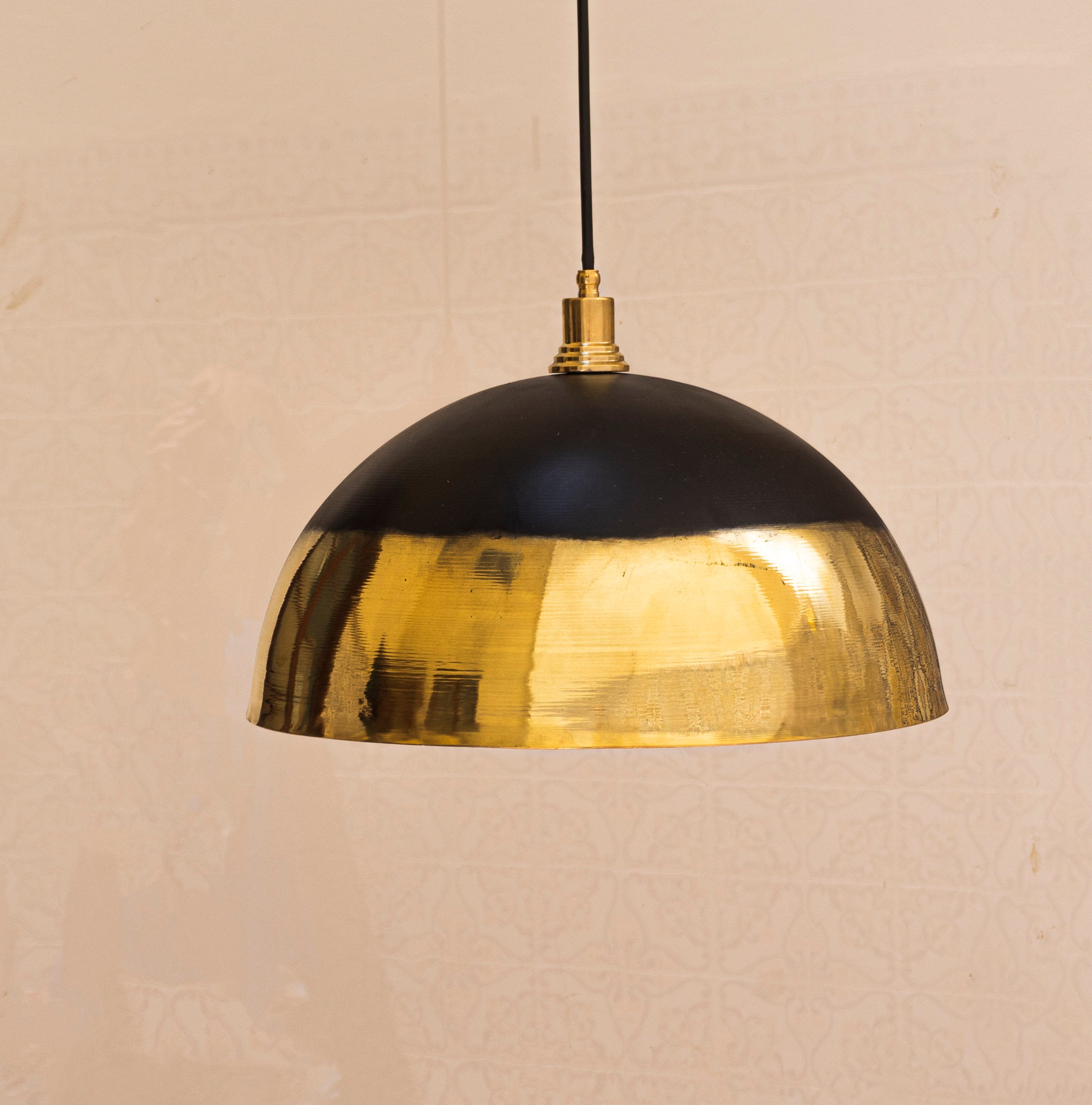 Unlacquered Brass and Black Island Decor Zayian 