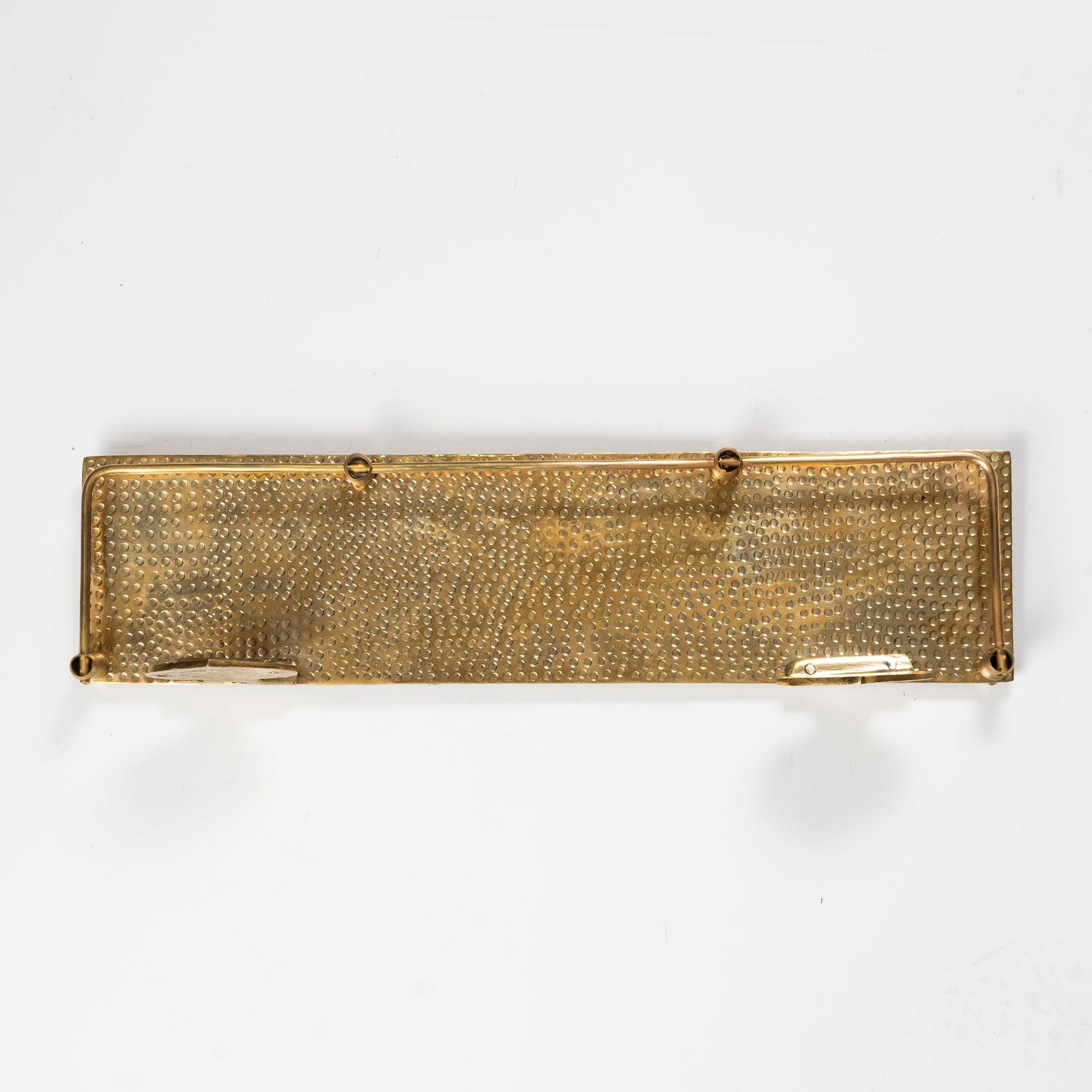 Handmade Solid Brass Hammered Floating Wall Shelf Zayian