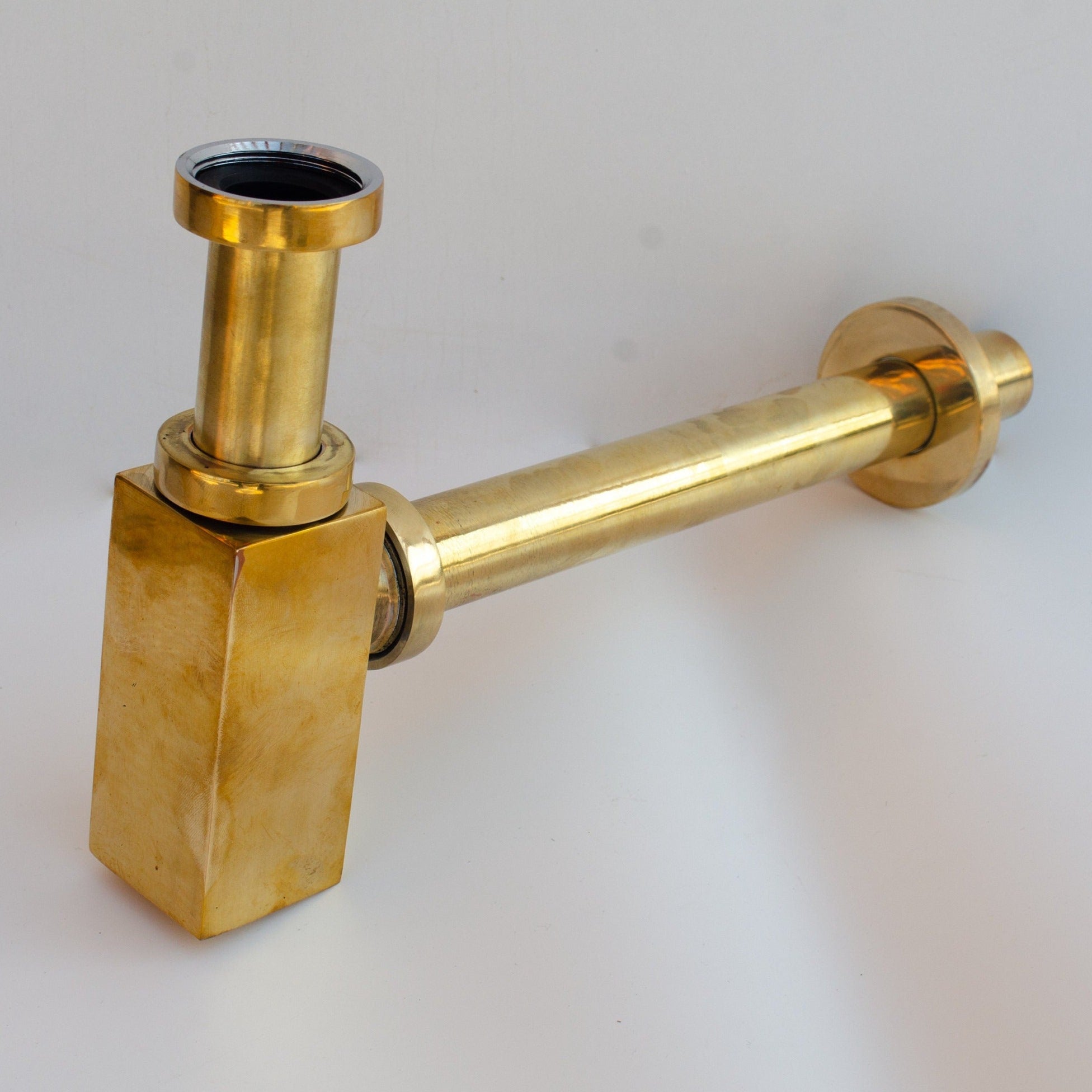 Solid Brass water trap sink stopper with brass push up button Zayian